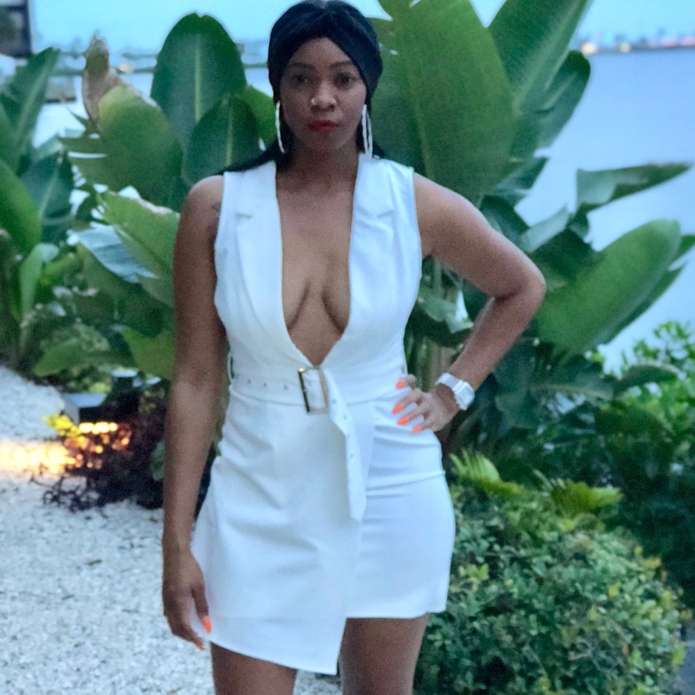 White Blazer dress